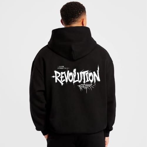 Eloversa Premium Black Hoodie – Minimal Streetwear Pullover for Men & Women